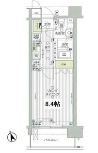 レックス海岸通りレジデンス【4階】の間取り