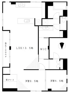 2LDKの間取り画像