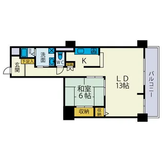 リヴァージュ21【13階】の間取り