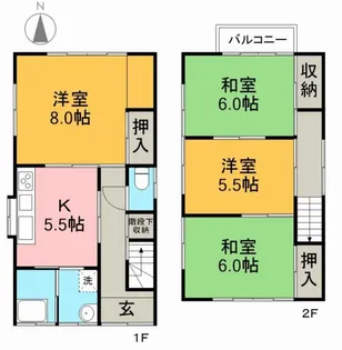 高知県高知市愛宕山南町【一戸建】の間取り