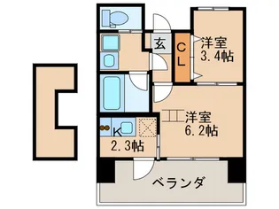 REGALO空港通【10階】の間取り