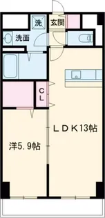 1LDKの間取り画像