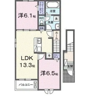 サニーコリーヌ【2階】の間取り