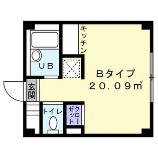 メゾンドゥラポール【4階】の間取り