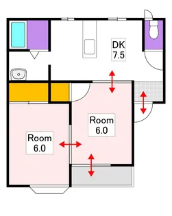 ファミールASUKA【1階】の間取り