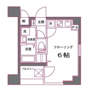 グリフィン東銀座【8階】の間取り