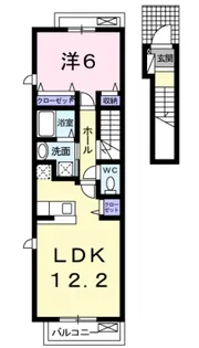 愛知県豊明市阿野町寺内【アパート】の間取り