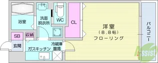 リビングステージ木町通【3階】の間取り