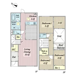 東京都町田市金森東1【一戸建】の間取り