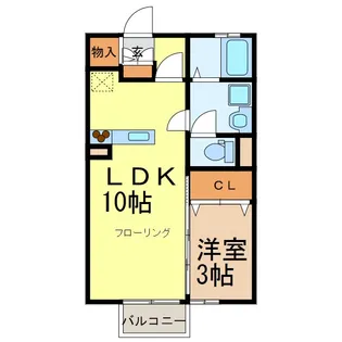 リビングタウン榎戸【1階】の間取り