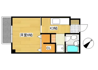 ヴィレッジ皆賀【2階】の間取り