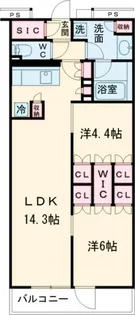 ブランシエスタ目黒中央町【2階】の間取り