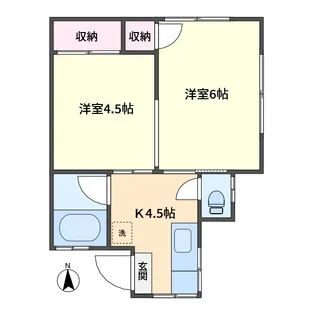 すみれ荘【1階】の間取り
