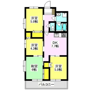 オーネストマンション【3階】の間取り