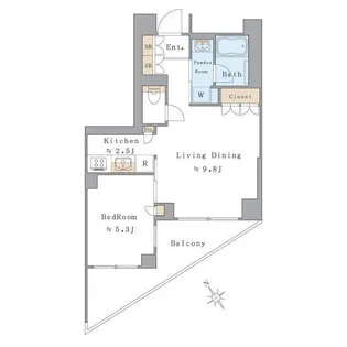 東京都世田谷区北沢5【マンション】の間取り