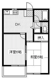 平佐町4530-1 2DK【1階】の間取り