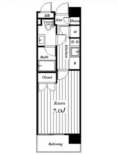 東京都港区芝浦2【マンション】の間取り