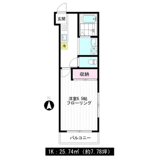 1Kの間取り画像