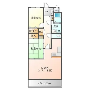 マリベール中須賀【8階】の間取り