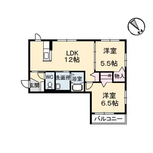 ジュネス・アニー A棟【1階】の間取り