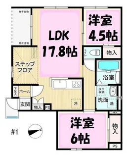 埼玉県春日部市小渕【アパート】の間取り