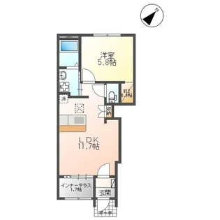 グリーン【1階】の間取り