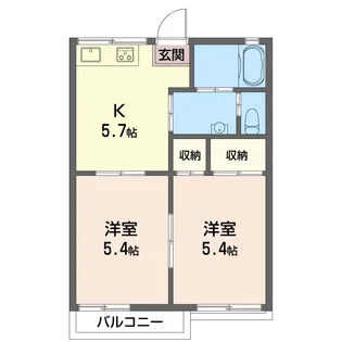 ハイツ・ベルT【2階】の間取り