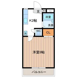 1Kの間取り画像