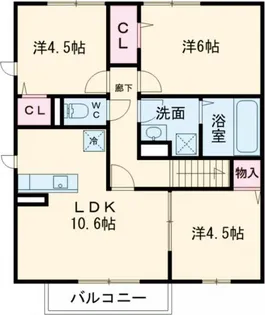 Grand Rise Tsukuba A棟【2階】の間取り