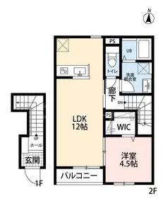 リーブルファイン三郷新和III 1号棟【1階】の間取り