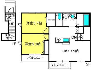 Grand Duo【2階】の間取り