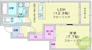 エトワール D【1階】の間取り