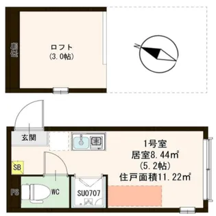 ハーモニーテラス中十条IV【1階】の間取り