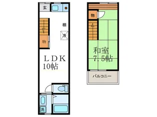 京都府京都市右京区嵯峨野芝野町【一戸建】の間取り