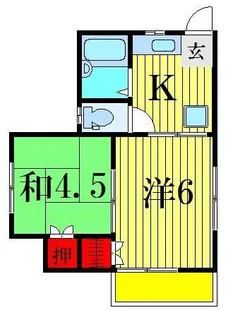 西村ハイツ【2階】の間取り