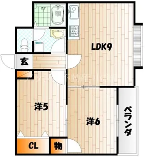 レジデンシャル門司港【2階】の間取り