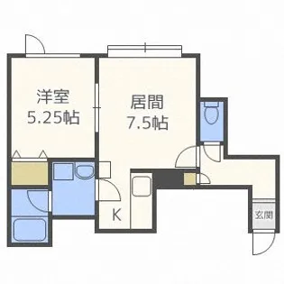 北海道札幌市西区発寒十五条1【アパート】の間取り