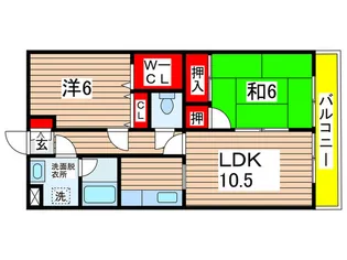ロイヤルコーポ椿森【1階】の間取り