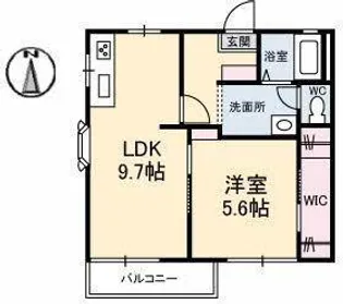 キャッスルフクダ【2階】の間取り