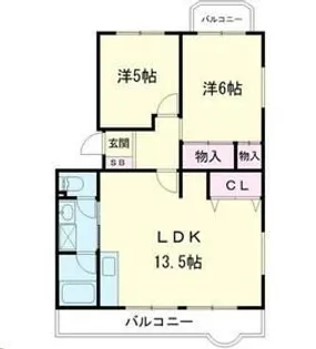 シャトーブラン村田I【5階】の間取り