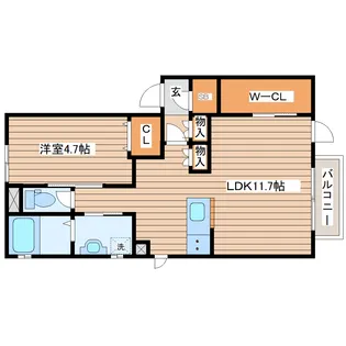 Wink-Heart.Ap【1階】の間取り