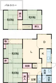 大阪府泉南郡岬町深日【一戸建】の間取り