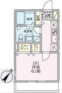 【読売ランド前エスケーハウス】【1階】の間取り