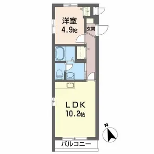 メゾン・マスト城南【2階】の間取り