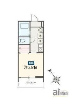 埼玉県新座市野火止6【アパート】の間取り