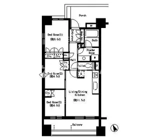 パークアクシス大塚【6階】の間取り