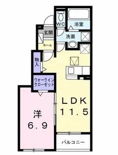ファインブルク K III【1階】の間取り