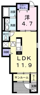 ラフレシールII【1階】の間取り