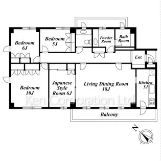 フジハイツ二子玉川苑【3階】の間取り