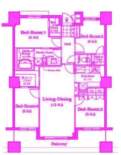 ザ・レジデンス本牧横浜ベイサイド【7階】の間取り